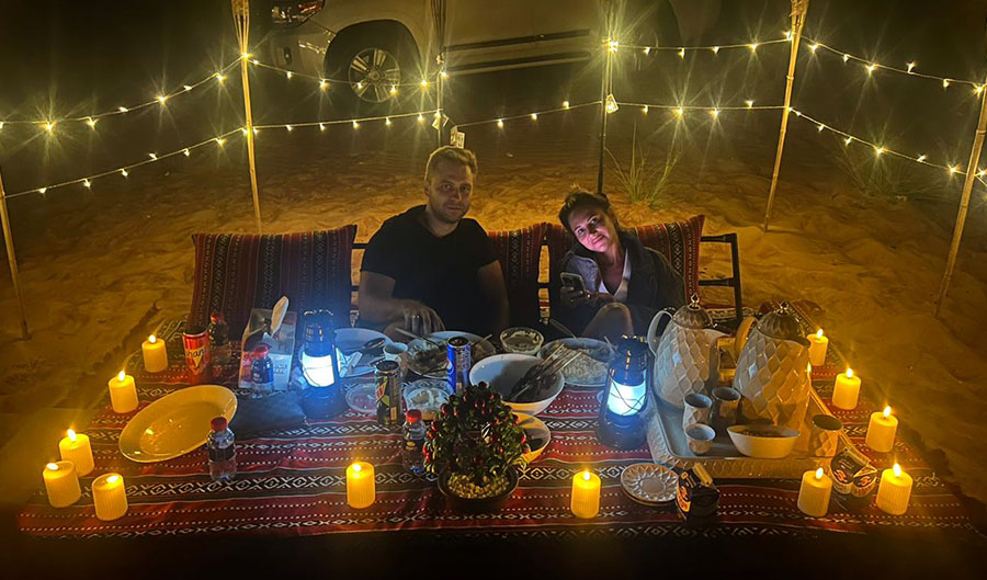 Romantic Dune Dinner in Dubai